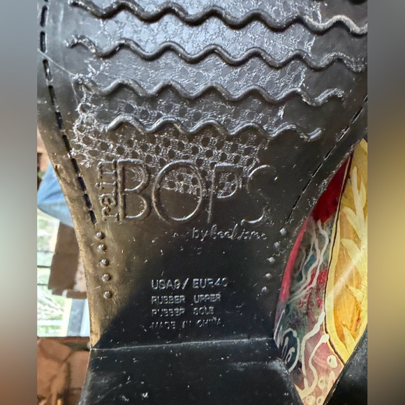 Rain Bops Beehive Rubber Cowboy Boots Pointed Toe Abstract Art Boho Western Shoe - Picture 11 of 13